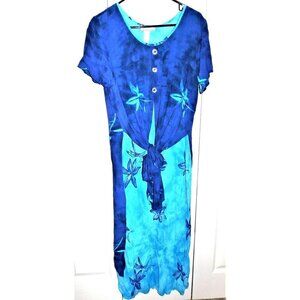 Aimee D Large layered look vintage dress short sleeves Aloha